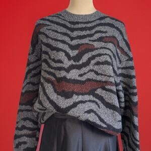 All Saints | Oversized | Wool Blend Sweater | Grunge | Dark Academia | Tiger